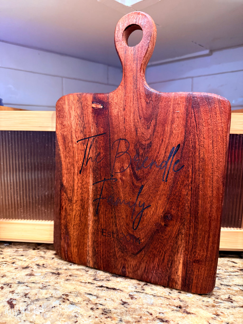 Custom Engraved Cutting Board | Personalized Wedding Gift