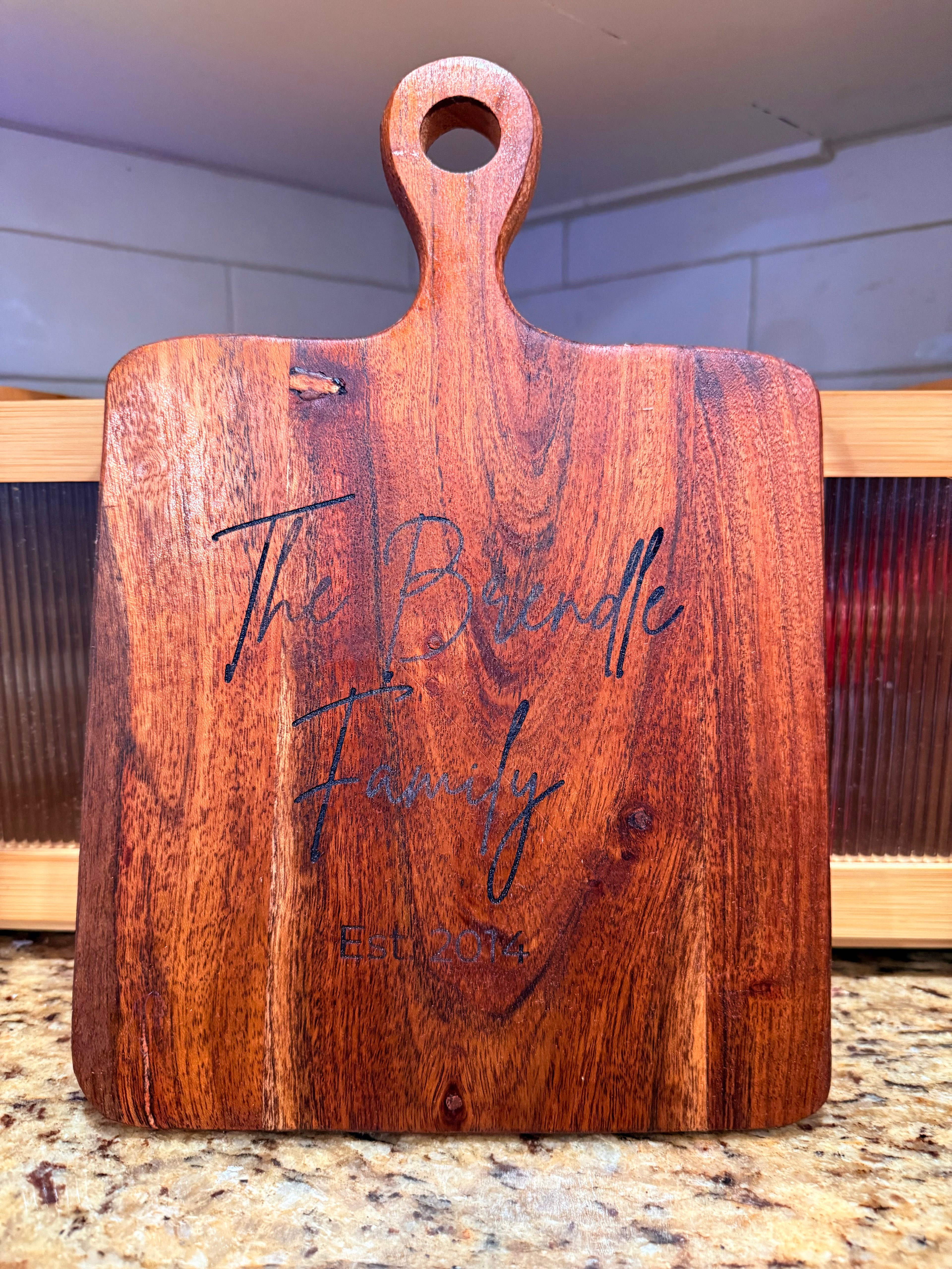 Custom Engraved Cutting Board | Personalized Wedding Gift