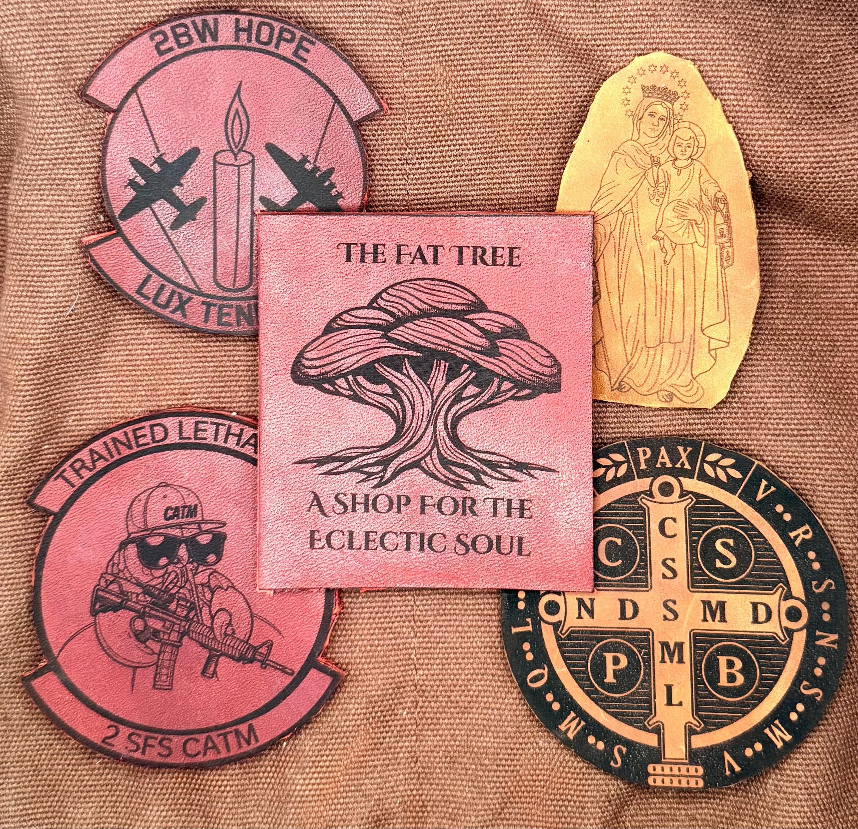 Custom Laser Engraved Leather Patches – Personalized Logo Patches for Hats, Gear & Apparel